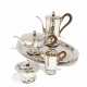 Five piece coffee and tea set with martellé surface - фото 1