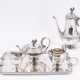 Five piece coffee and tea set with swan decor and palmette frieze - фото 1