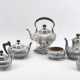 Six piece coffee and tea set with gadroon decor - Foto 1