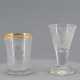 Goblet and engraved cup with golden rim - Foto 1