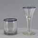 Two glasses with blue rim - photo 1