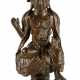 Bronze eines Bodhisattva auf einem Thron - Foto 1