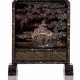 Exzellenter Stellschirm aus Holz mit schwarzer Lackfassung - photo 1