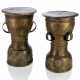 Zwei Moko-Trommeln aus Bronze mit Dekor von Rankwerk - Foto 1