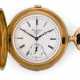 Goldene Savonette-Taschenuhr mit Minutenrepetition und Chronograph - Foto 1