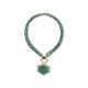 NO RESERVE | CARVED EMERALD, RUBY AND DIAMOND NECKLACE - Foto 1