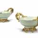 A PAIR OF LOUIS XV-STYLE ORMOLU-MOUNTED CHINESE CELADON-GLAZED TWO-HANDLED BOWLS - фото 1