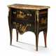A LOUIS XV ORMOLU-MOUNTED CHINESE BLACK AND GOLD LACQUER AND VERNIS MARTIN SERPENTINE COMMODE - фото 1