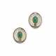 MOTHER-OF-PEARL, EMERALD AND DIAMOND EARRINGS - Foto 1