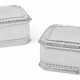A PAIR OF WILLIAM AND MARY SILVER TOILET BOXES - фото 1