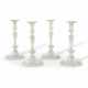 A SET OF FOUR LOUIS XV SILVER CANDLESTICKS - фото 1