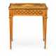A LOUIS XVI ORMOLU-MOUNTED TULIPWOOD, AMARANTH AND MARQUETRY TABLE A ECRIRE - Foto 1