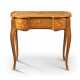 A LOUIS XV TULIPWOOD, KINGWOOD, AMARANTH AND FRUITWOOD MARQUETRY TABLE A ECRIRE - photo 1