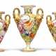 A GARNITURE OF THREE SPODE PORCELAIN GOLD-GROUND VASES - фото 1