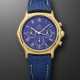 EBEL, YELLOW GOLD CHRONOGRAPH '1911' WITH BLUE DIAL - фото 1