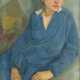 Reinhold Zulkowski (Bromberg 1899 - Hamburg 1966). Junge Frau in Blau. - Foto 1