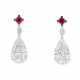 IMPRESSIVE DIAMOND AND RUBY EARRINGS, BY MOUSSAIEFF - Foto 1