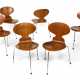 Sechs Ant-Chairs, Model Nr. 3100 - Foto 1