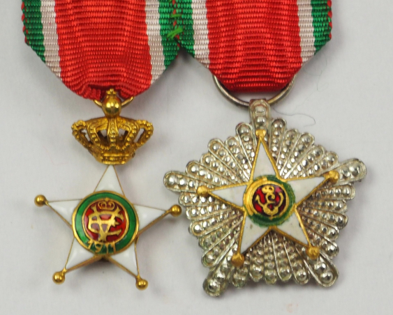 Italien Kolonial Orden des Sterns von Italien, Großkreuz Satz Miniatur.