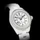 CHANEL. A WHITE CERAMIC AND DIAMOND-SET WRISTWATCH WITH SWEEP CENTRE SECONDS, DATE AND BRACELET - фото 1