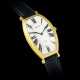 CARTIER. AN 18K GOLD TONNEAU-SHAPED WRISTWATCH - photo 1