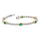 Bicolores Armband mit Smaragden und Brillanten - Foto 1