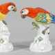 Paar Papageienfiguren auf Stamm - Foto 1