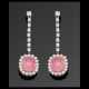 Paar elegante Ohrgehänge mit Natural Pink-Saphiren - Foto 1