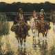 Franz Roubaud - Kosaken zu Pferde bei der Überquerung eines Flusses - фото 1