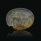 A ROMAN CHALCEDONY RINGSTONE WITH SILENOS ON A DONKEY - фото 1