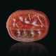 AN ETRUSCAN CARNELIAN SCARAB WITH HERCLE ON A RAFT - photo 1