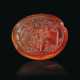 A ROMAN CARNELIAN RINGSTONE WITH THE GOOD SHEPARD CARRYING A LAMB - photo 1