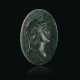 A ROMAN BLOODSTONE RINGSTONE WITH THE HELMETED HEAD OF ATHENA - photo 1