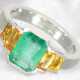 Ring: hochwertige Goldschmiedearbeit mit Smaragd- und Saphirbesatz, Handarbeit Manufaktur Schupp - Foto 1