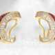 Ohrringe: Hochfeine Goldschmiede-Ohrringe mit Rubinen und Diamanten - photo 1