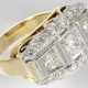 Ring: hochkarätiger Art déco Ring mit Brillanten und Altschliff-Diamanten, insgesamt ca. 1,6ct 14K Gelb-/Weißgold - Foto 1
