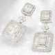 Ohrringe: außergewöhnliche Diamantohrringe mit raffiniert gefassten Baguette-Diamanten, 3,8ct - photo 1