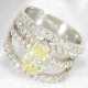 Ring: moderner Platin-Designerring mit großem Fancy Yellow Diamant von 1,34ct, IGI-Zertifikat - Foto 1