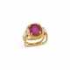 SCHLUMBERGER FOR TIFFANY & CO RUBY AND DIAMOND 'ROPE' RING - photo 1