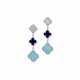 VAN CLEEF & ARPELS MOTHER OF PEARL, LAPIS LAZULI AND TURQUOISE 'ALHAMBRA' EARRINGS - фото 1