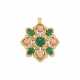 VAN CLEEF & ARPELS CORAL AND CHRYSOPRASE PENDANT/BROOCH - photo 1