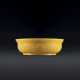 A RARE IMPERIAL YELLOW GLASS BUTTER TEA BOWL - photo 1