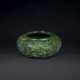 A SPINACH-GREEN JADE ‘BATS AND CLOUDS’ WASHER - photo 1