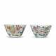 TWO SMALL ENAMELLED `FLORAL` DEEP BOWLS - photo 1