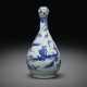 A BLUE AND WHITE GARLIC-MOUTH VASE - photo 1