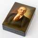 VERY FINE PAINTED SOVIET LACQUER BOX WITH LENIN PORTRAIT - фото 1