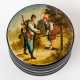 VERY FINE PAINTED RUSSIAN LACQUER BOX WITH GENRE SCENE - фото 1