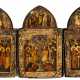 RARE RUSSIAN TRIPTYCH SHOWING THE HOLY TRINITY (NEW TESTAMENT TYPE) - Foto 1