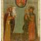 VERY LARGE RUSSIAN ICON SHOWING ST. ELIJAH AND ST. PARASKEVA (?) - photo 1