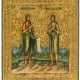 RUSSIAN GOLDGROUND ICON SHOWING ST. JOHN THE BAPTIST AND ST. ALEXIUS, MAN OF GOD - фото 1